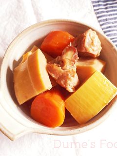 圧力鍋でタケノコと鶏肉の煮物-レシピのメイン写真