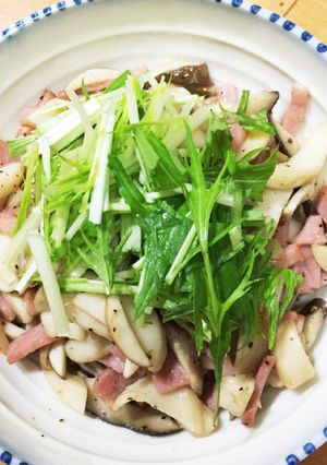 ☆エリンギ・ベーコン・水菜の炒め物☆-レシピのメイン写真