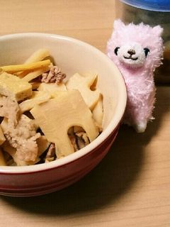 筍と豚肉の甘辛炒め煮★ゴマ油風味-レシピのメイン写真