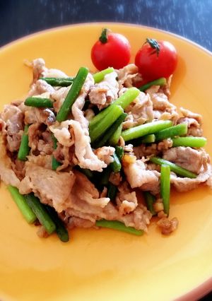 ニンニクの芽と豚肉のスタミナ炒め-レシピのメイン写真