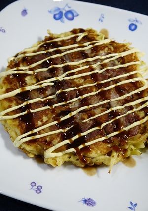 簡単！お好み焼き風☆オープンパンケーキ-レシピのメイン写真