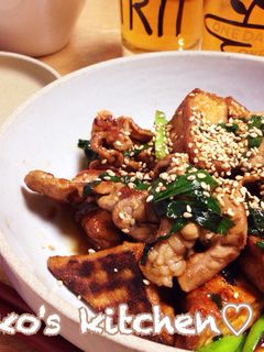 残った焼肉のタレで簡単♡厚揚げ豚ニラ炒め-レシピのメイン写真