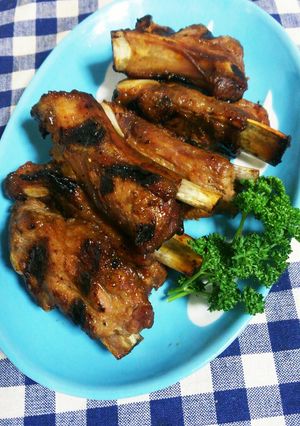 原始人!?スペアリブのバーベキュー焼き!-レシピのメイン写真