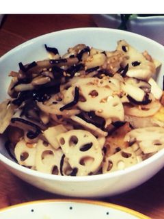 蓮根とエリンギの塩昆布炒め-レシピのメイン写真