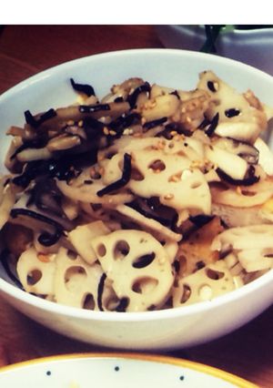 蓮根とエリンギの塩昆布炒め-レシピのメイン写真