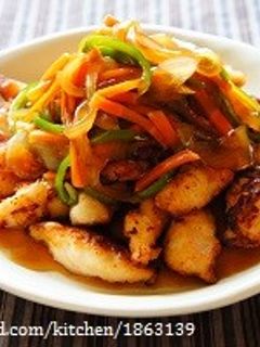 塩麹唐揚げ☆ささみの甘酢あんかけ-レシピのメイン写真