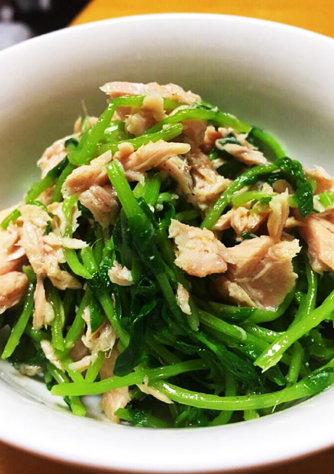 豆苗とツナの和えもの-レシピのメイン写真