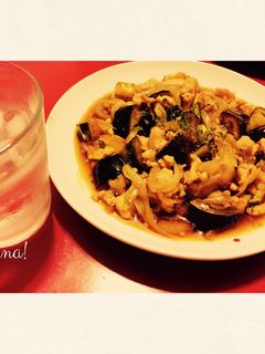 茄子と鶏ひき肉の甘酢炒め-レシピのメイン写真