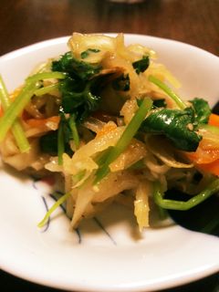 切り干し大根と三つ葉の炒め煮-レシピのメイン写真
