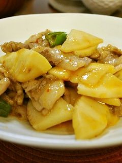 豚肉と筍のピリ辛味噌炒め-レシピのメイン写真