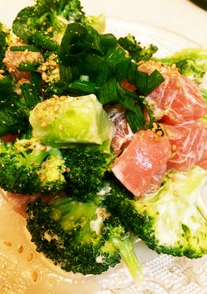 マグロとブロッコリーのゴママヨわさび和え-レシピのメイン写真