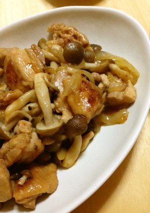 お好きなきのこで♪鶏ポン蒸し炒め-レシピのメイン写真