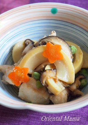 春♪筍と塩麹鶏の柚子胡椒甘味噌炒め-レシピのメイン写真