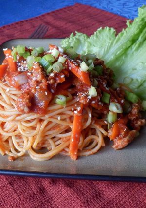 韓国風ピリ辛トマトパスタ-レシピのメイン写真