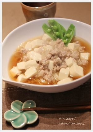 生姜たっぷり！塩マーボあんかけにゅうめん-レシピのメイン写真