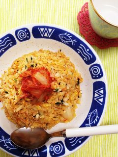 お一人様ランチ♡キムチとしそのチャーハン-レシピのメイン写真