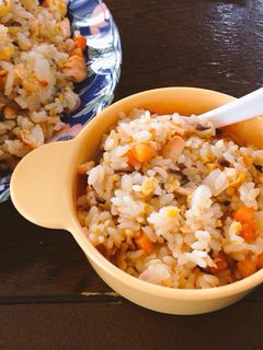 新玉ねぎと鮭チャーハン-レシピのメイン写真