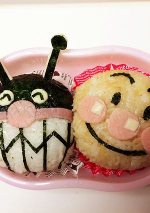アンパンマンとバイキンマンキャラ弁-レシピのメイン写真