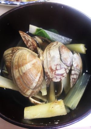 うどとあさりのお吸い物-レシピのメイン写真