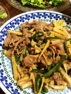豚こま肉で★筍とピーマンの炒めもの-レシピのメイン写真