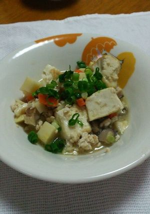 豆腐と筍のとろみ鶏そぼろ-レシピのメイン写真