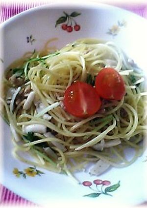 超簡単!水菜とツナのパスタ-レシピのメイン写真
