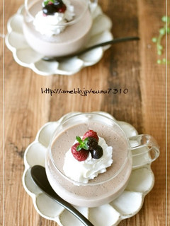 卵不使用。お豆腐とココアのプリン-レシピのメイン写真