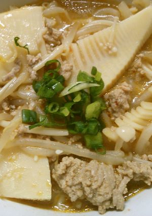 簡単♪ 筍 もやし 豚挽き肉の ピリ辛煮-レシピのメイン写真