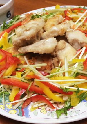 鶏胸肉のカラフルヘルシー油淋鶏-レシピのメイン写真