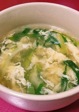 チンゲン菜とたまごの温スープ♪-レシピのメイン写真