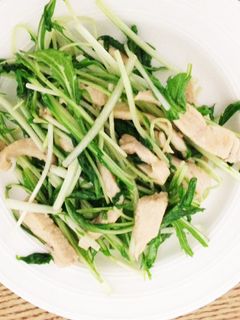 鶏もも肉と水菜のマヨポン炒め-レシピのメイン写真