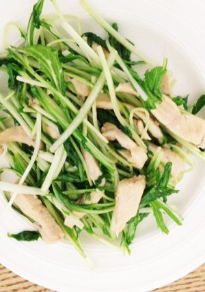 鶏もも肉と水菜のマヨポン炒め-レシピのメイン写真