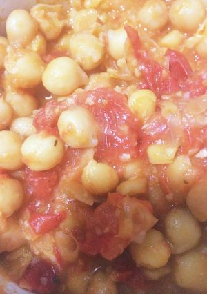 ひよこ豆とトマトのコンソメ炒め-レシピのメイン写真