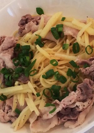 サッパリ簡単♪新ジャガと豚肉のパスタ-レシピのメイン写真