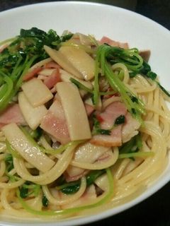 豆苗パスタ-レシピのメイン写真
