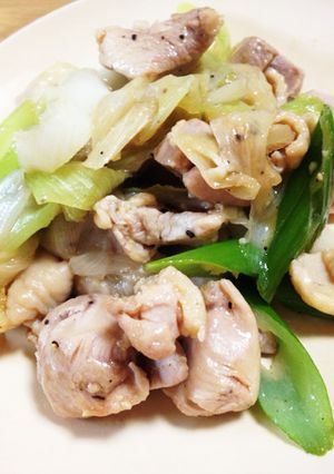 簡単☆鶏ももとネギの塩炒め-レシピのメイン写真