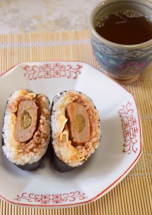 おにぎらず塾「ミニハンバーグ編」-レシピのメイン写真