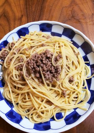 ひき肉の和風無敵パスタ-レシピのメイン写真