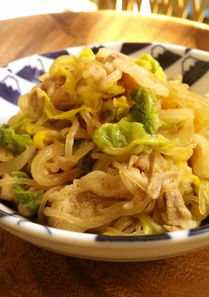 豚バラとしらたき・白菜のすき煮風-レシピのメイン写真