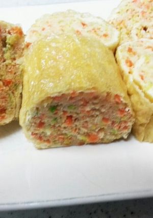 レンジで時短～鶏肉と野菜の油あげ巻き-レシピのメイン写真
