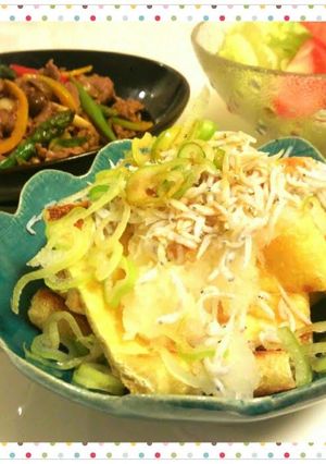 簡単！油揚げのしらすおろしのせ-レシピのメイン写真
