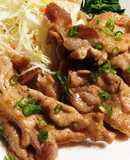 ポン酢で簡単豚ロース薄切り肉の生姜焼き