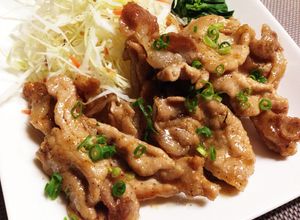 ポン酢で簡単豚ロース薄切り肉の生姜焼き-レシピのメイン写真