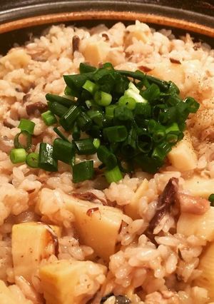 焼きサバとタケノコの炊き込み御飯-レシピのメイン写真