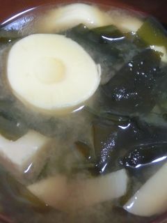 筍とわかめの味噌汁-レシピのメイン写真