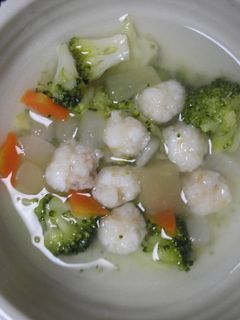 ☆離乳食後期☆野菜とつみれのスープ-レシピのメイン写真