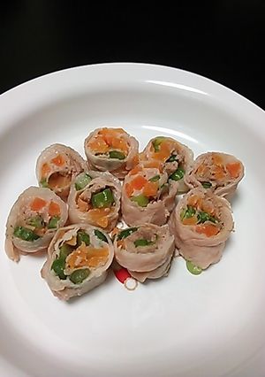 【離乳食後期】野菜の肉巻き-レシピのメイン写真