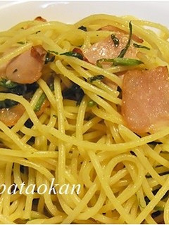 ヨモギパスタペペロンチーノ風-レシピのメイン写真