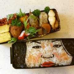 รูปของ 簡単♪マツコデラックスキャラ弁(‾3‾)