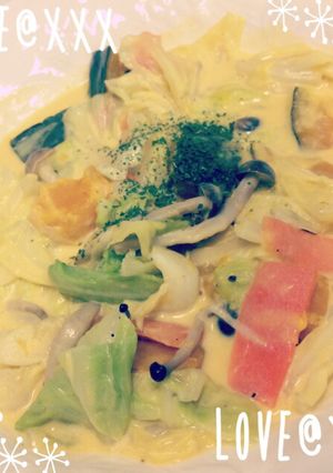 かぼちゃとキャベツのクリーム煮-レシピのメイン写真
